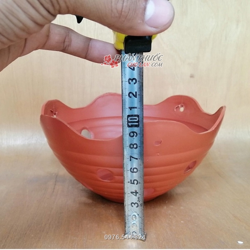 Chậu được làm bằng nhựa PVC có đường kính miệng rộng 20cm, chiều cao 10cm Chậu được làm bằng nhựa PVC có đường kính miệng rộng 20cm, chiều cao 10cm